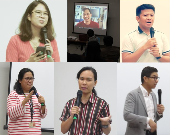 Clockwise from top left: Ms. Karlene Cabaraban, Mr. Randolph Sasota,<br />
Mr. Michael Del Mundo, Ms. Jolly Catalan, Ms. Klaren Tanalgo